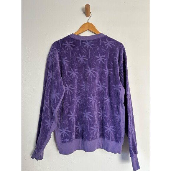 Chubbies Men's M Purple Palm Tree Embossed Crewneck Sweatshirt - Picture 7 of 9